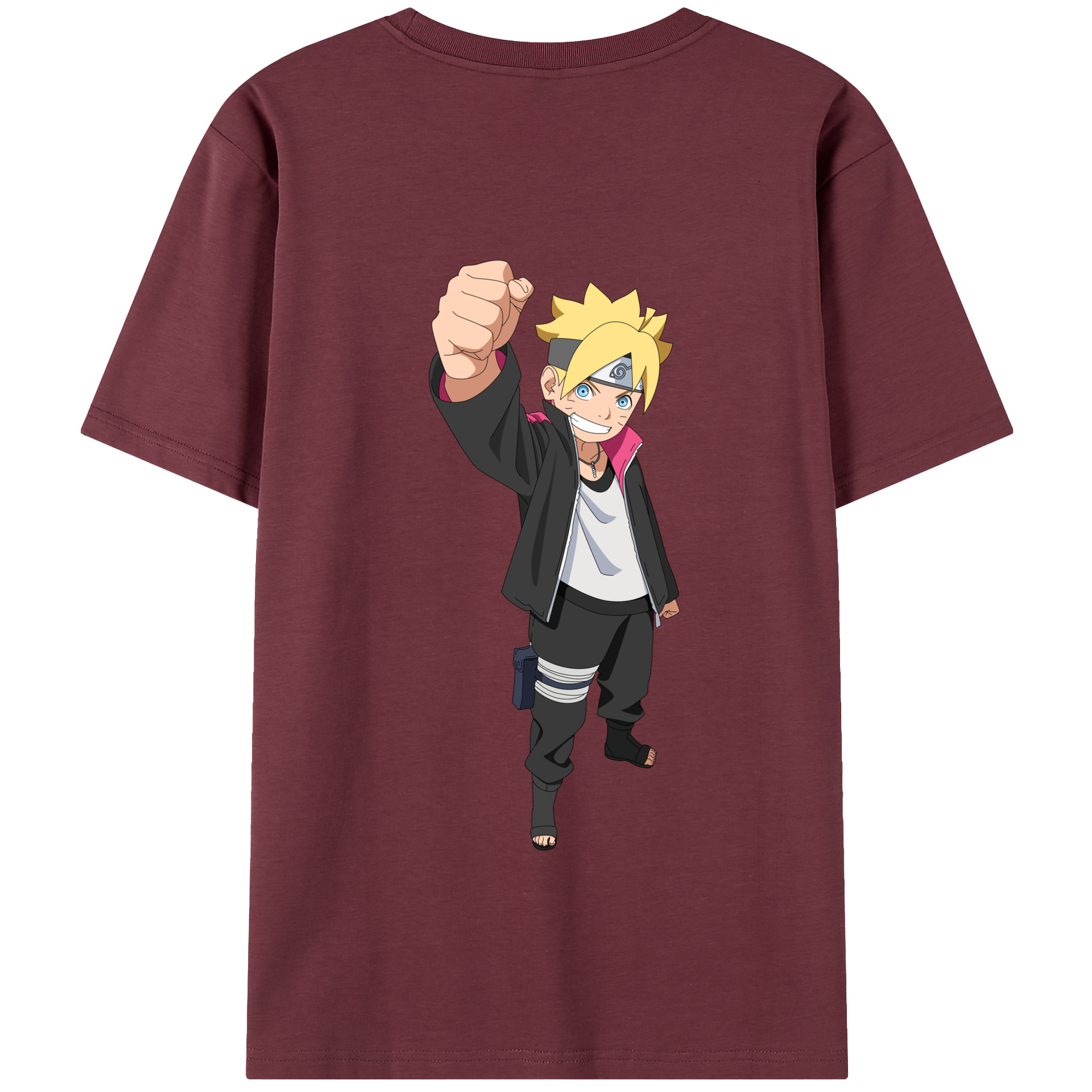 （画像用） NARUTO -ナルト- うずまき ボルト Uzumaki Boruto 綿100％半袖Tシャツ（背面プリント）